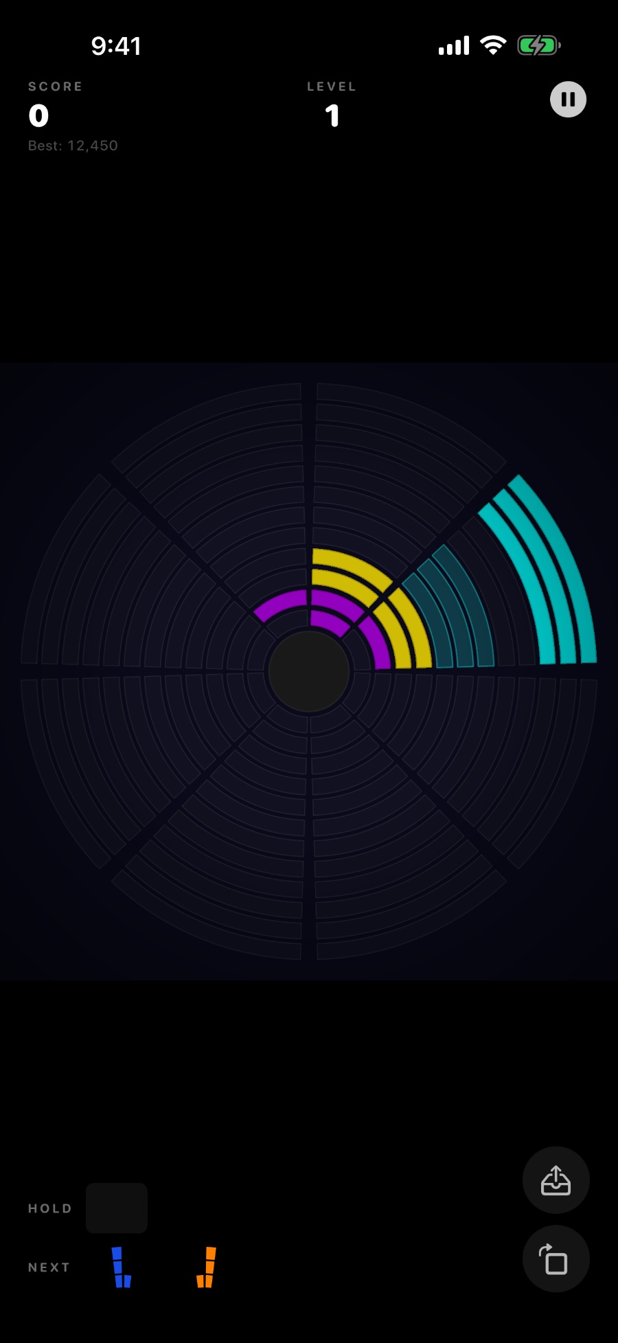 Radial Blocks — Classic gameplay